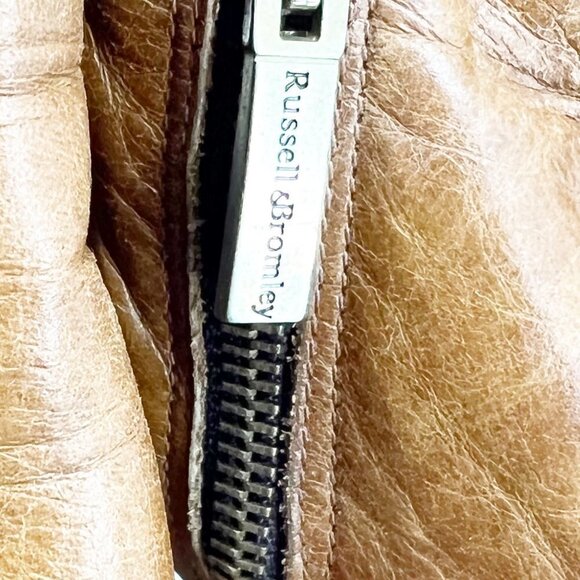 ✅ RUSSELL & BROMLEY BROWN LEATHER ANKLE BOOTIES SIZE 41. - Picture 2 of 9